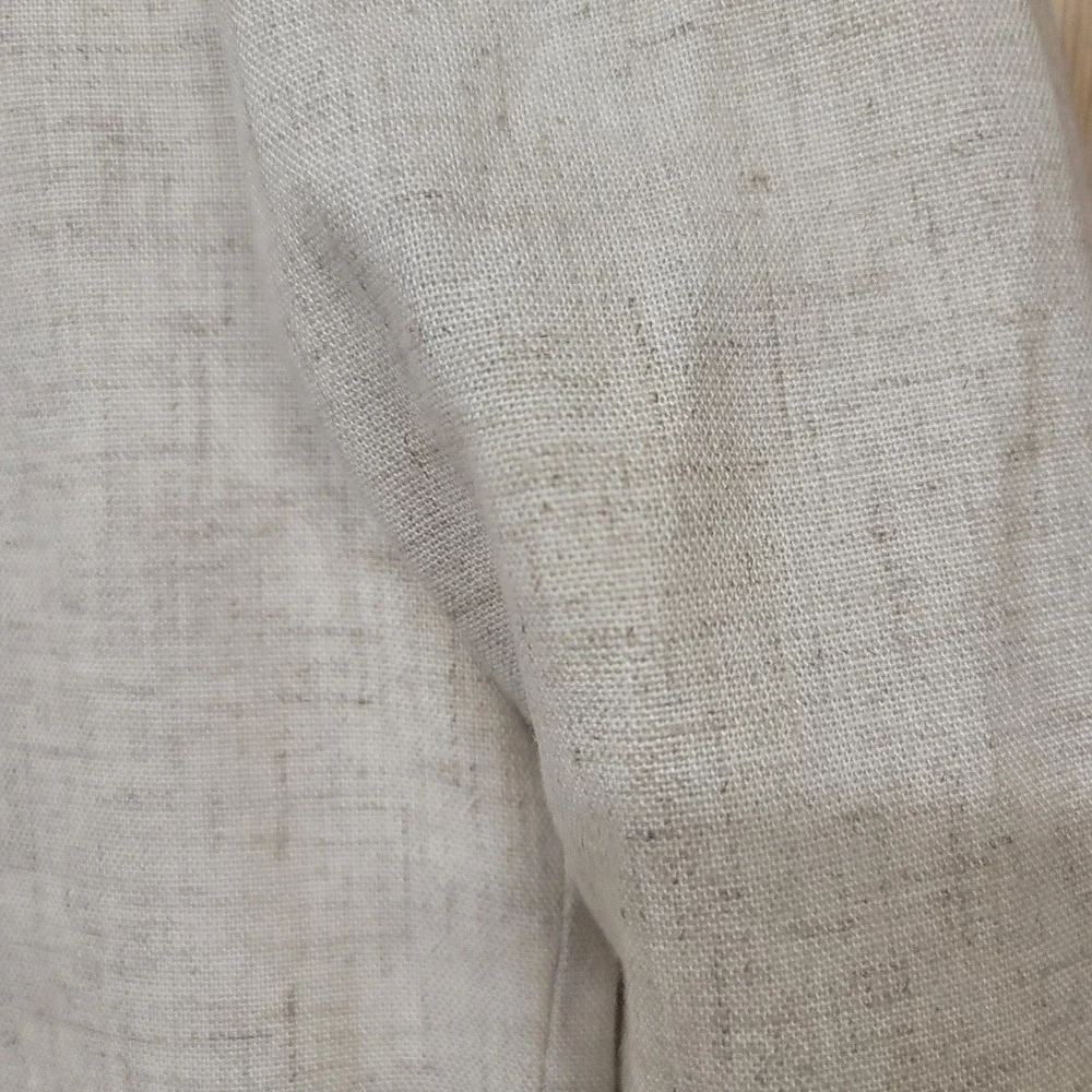 David Taylor Mens‎ 42R Beige Linen Blend 2 Button Blazer Sport Coat Beach Summer